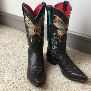 Teskey’s Cowgirl boots with butterflies